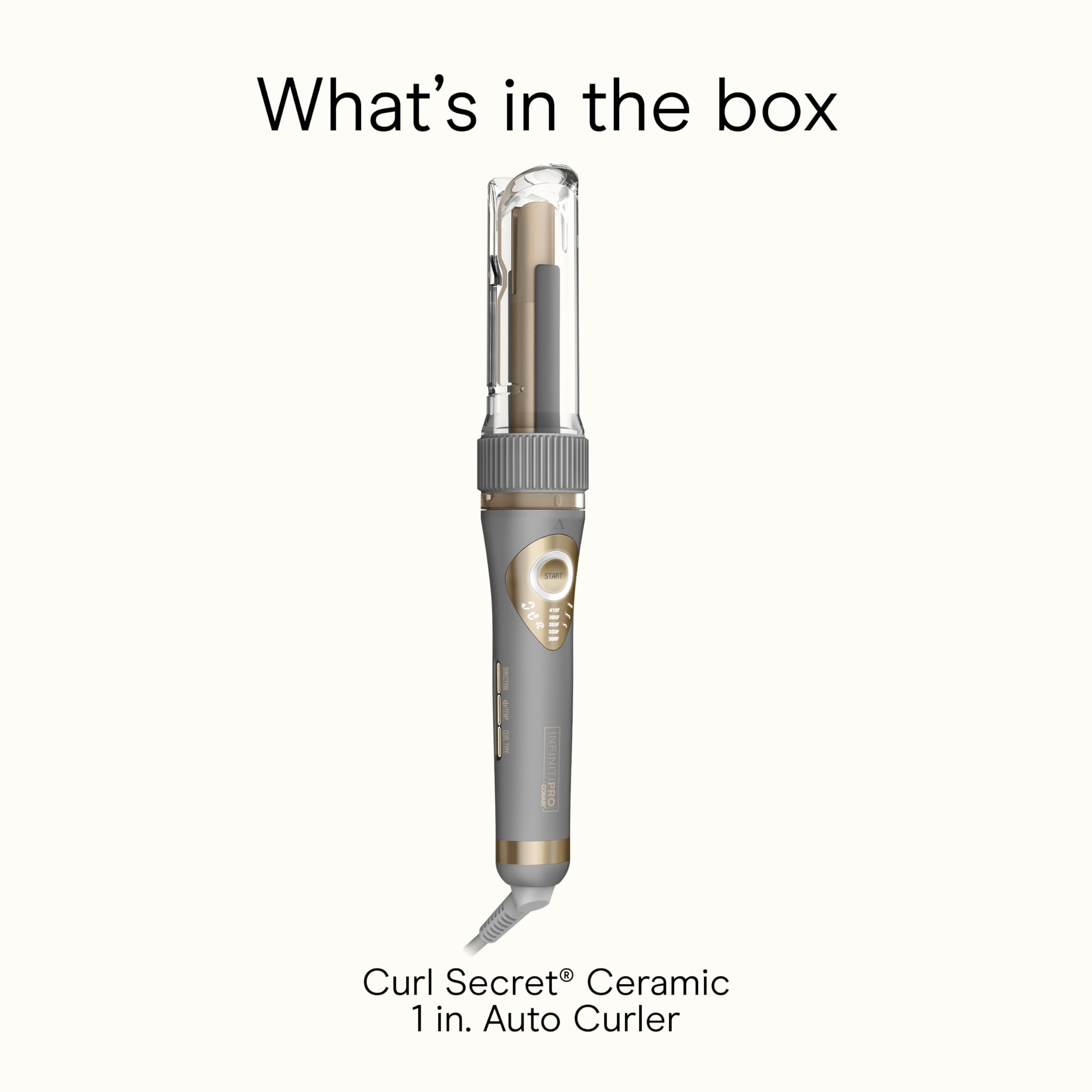 Conair INFINITI PRO Curl Secret produces glossy, long-lasting curls