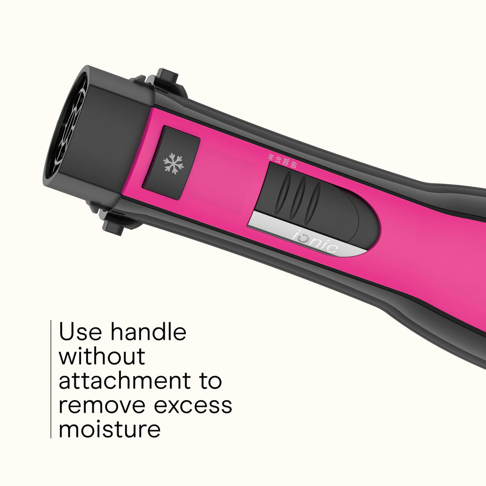 Conair Infiniti Pro ion generator helps reduce frizz for silky results.