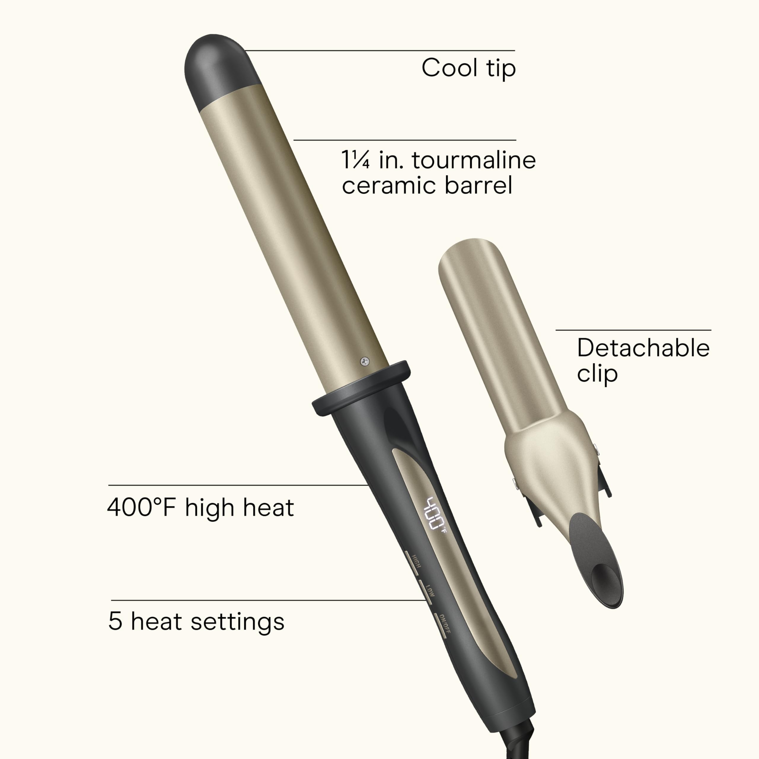 Conair INFINITI PRO wand with detachable clip for versatile styling options