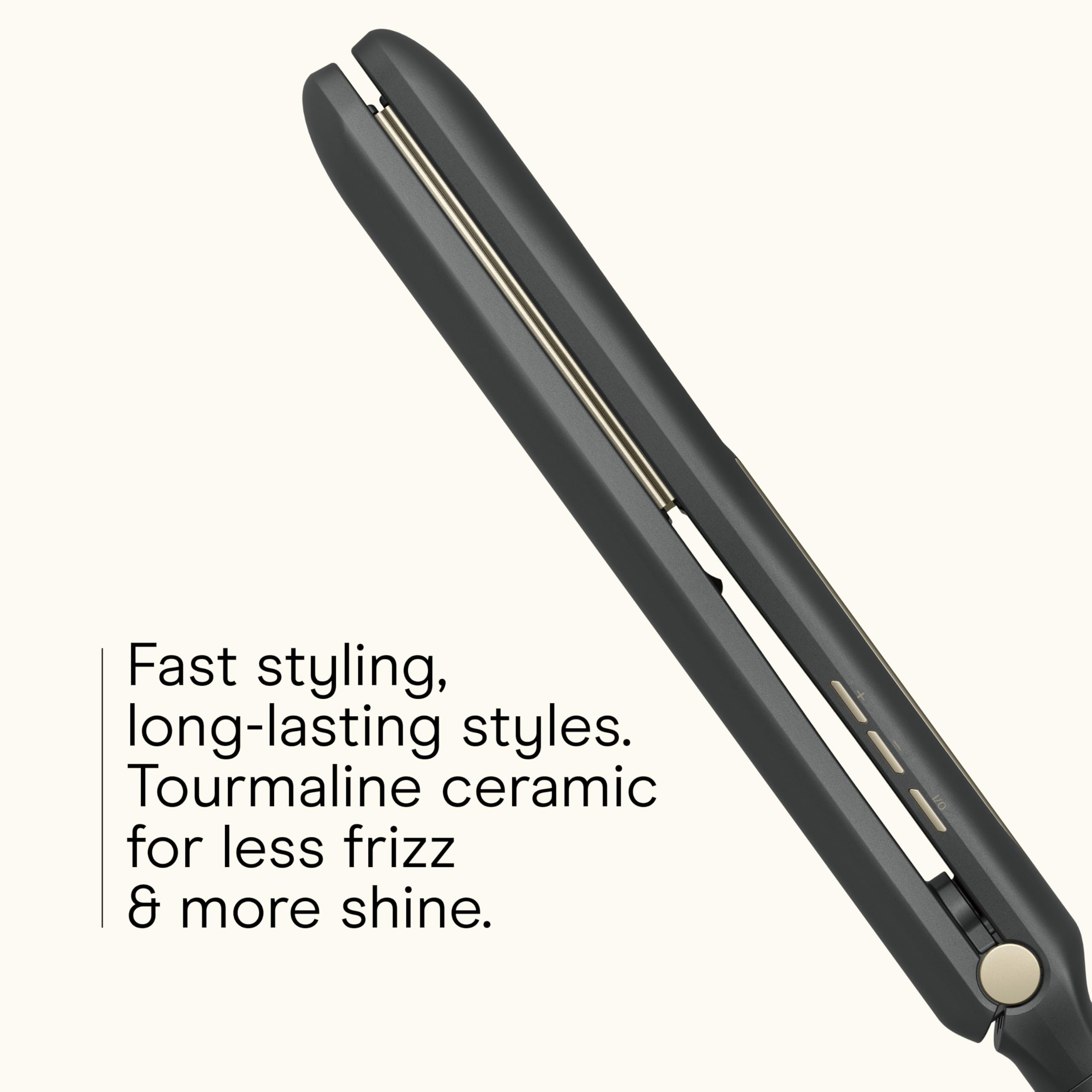 Conair Infiniti Pro tourmaline flat iron digital display for easy heat setting selection.