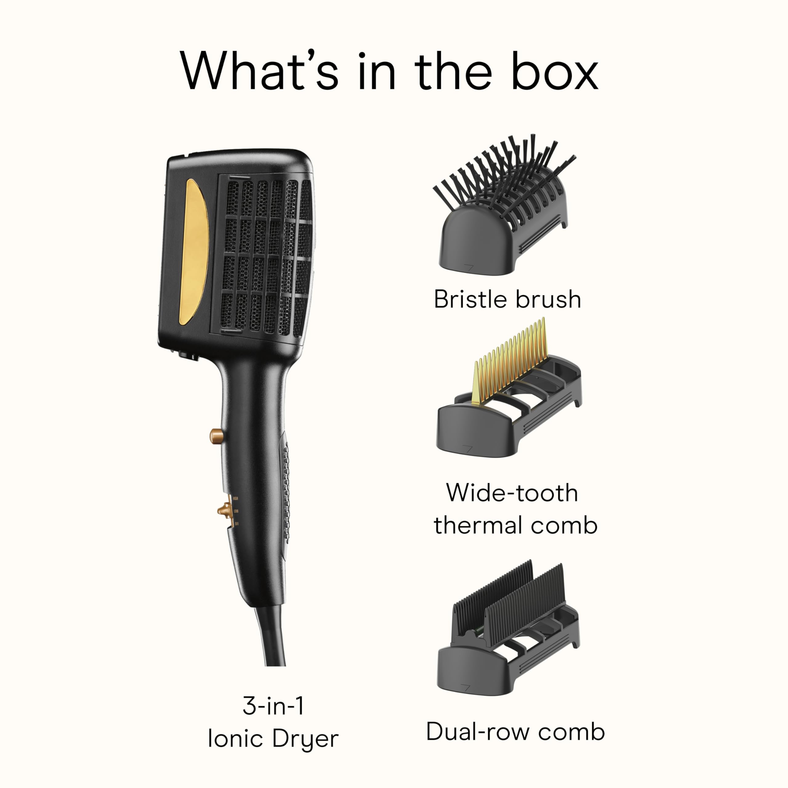 Conair Infinitipro 3-in-1 styling dryer for customizable looks.
