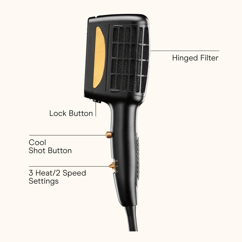 Conair Infinitipro dual-row comb attachment for straight, sleek looks.