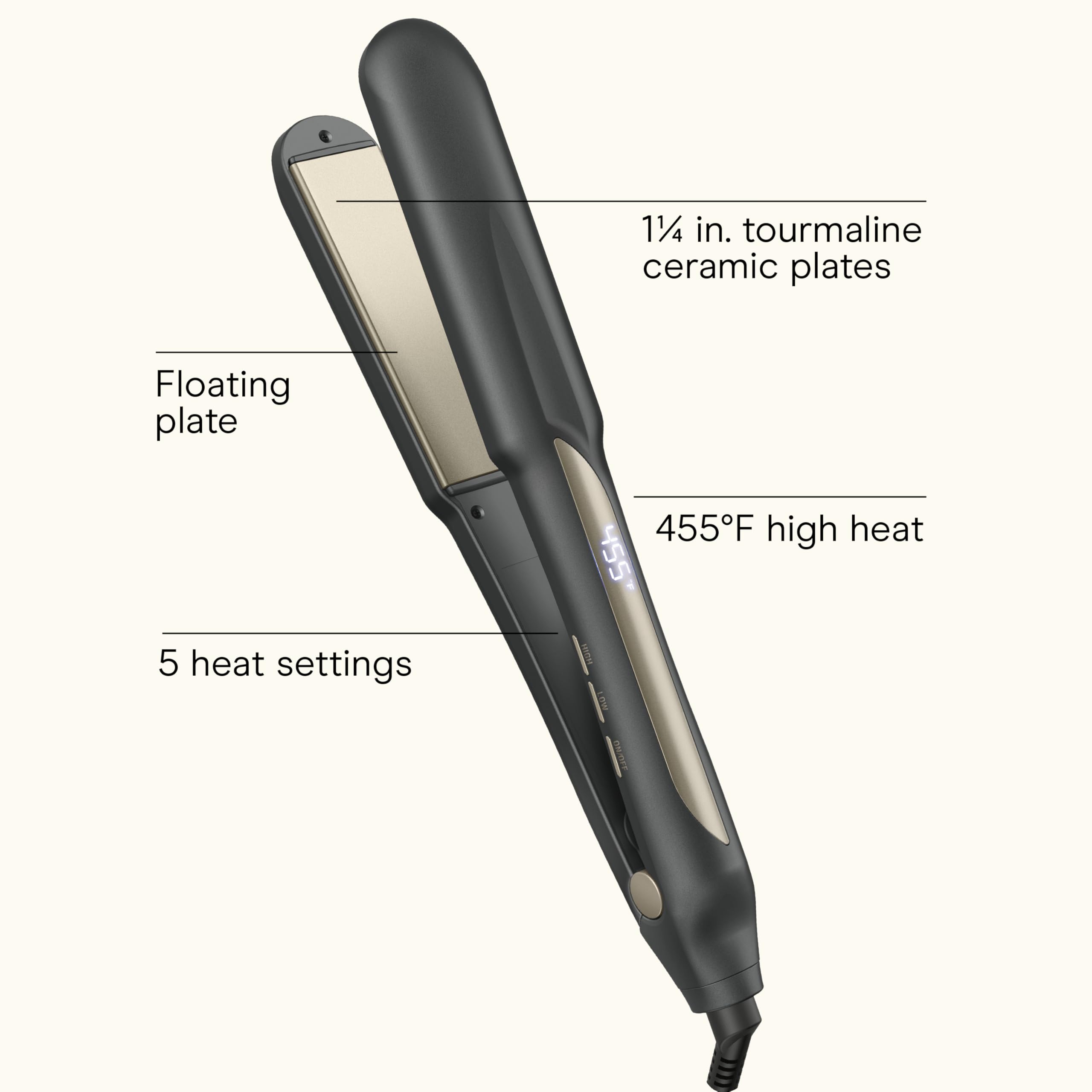 Conair InfinitiPro floating plate in action smooths hair texture for even results