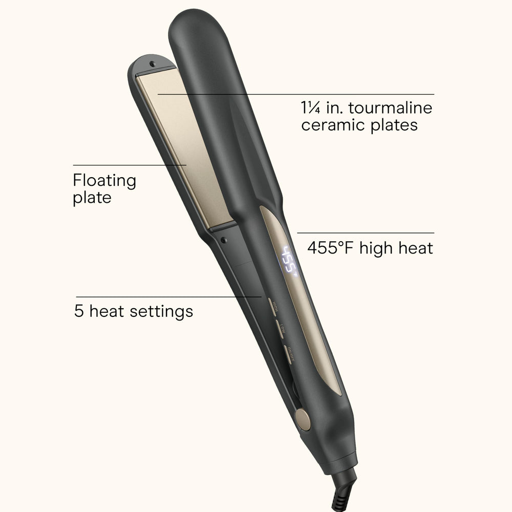 Conair InfinitiPro floating plate in action smooths hair texture for even results