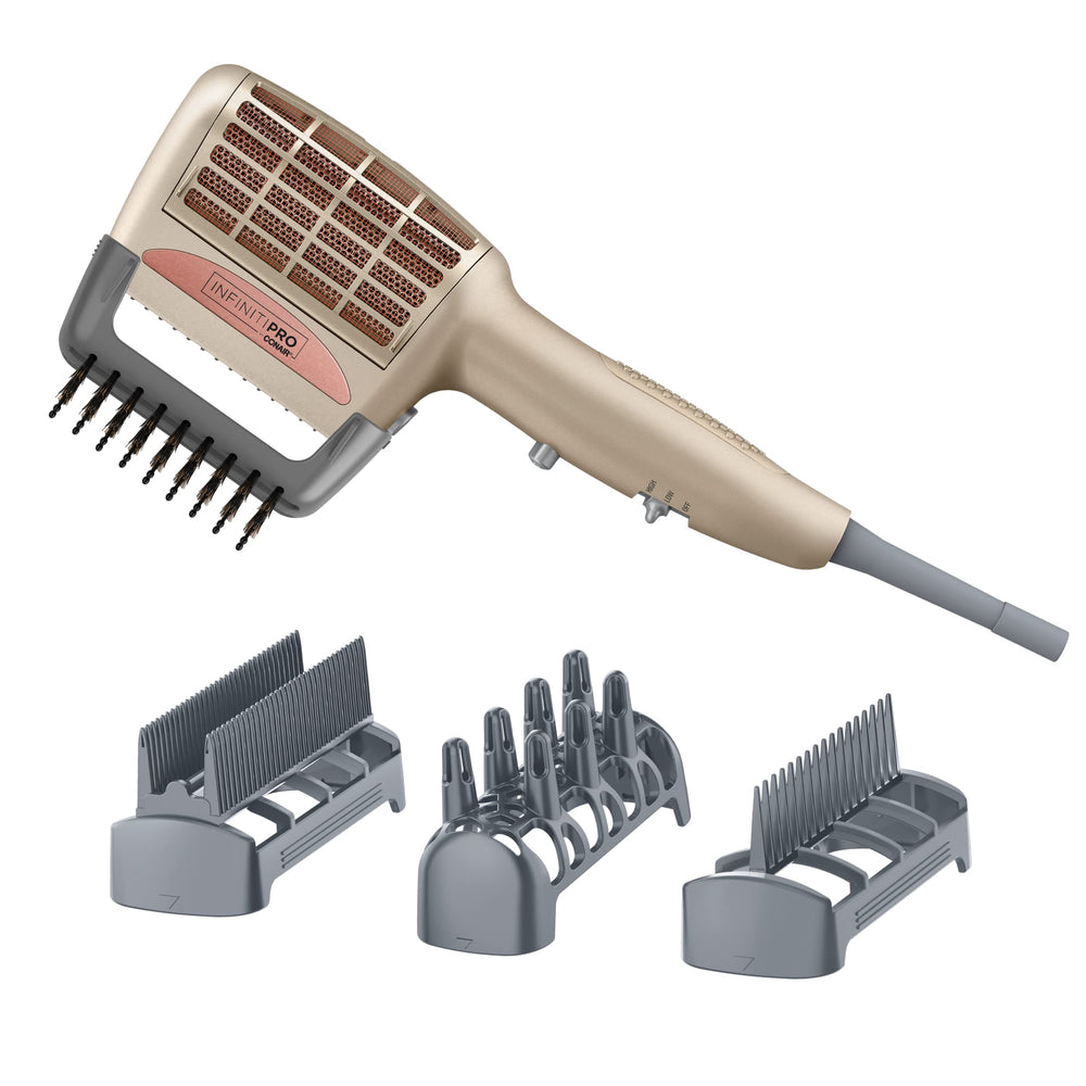 Conair InfinitiPRO 4-in-1 dryer overview delivers frizz-free shine and fast drying.