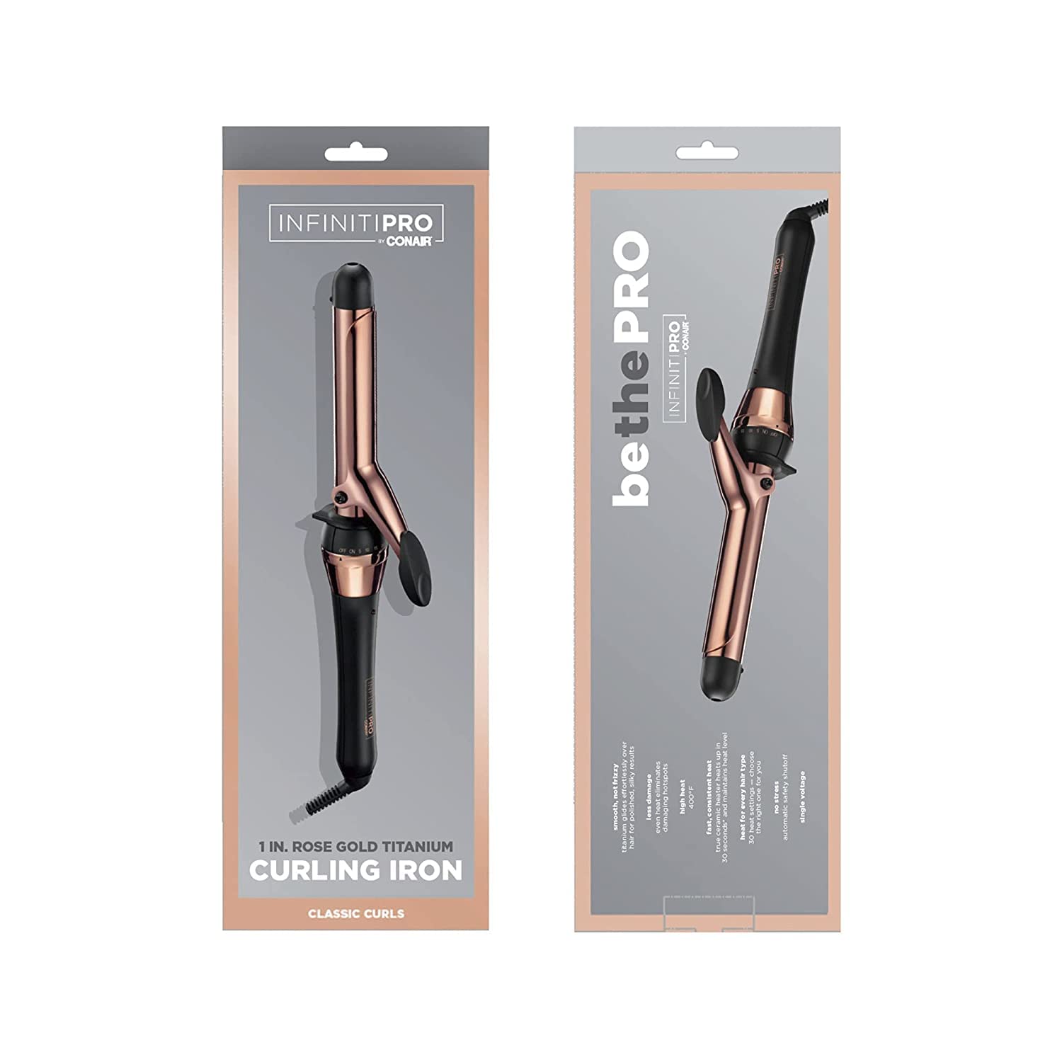 Conair INFINITIPRO Rose Gold design and grip for comfortable professional use