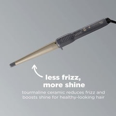 Conair InfinitiPro You Curl conical barrel close-up highlights clamp-free design for smooth curls