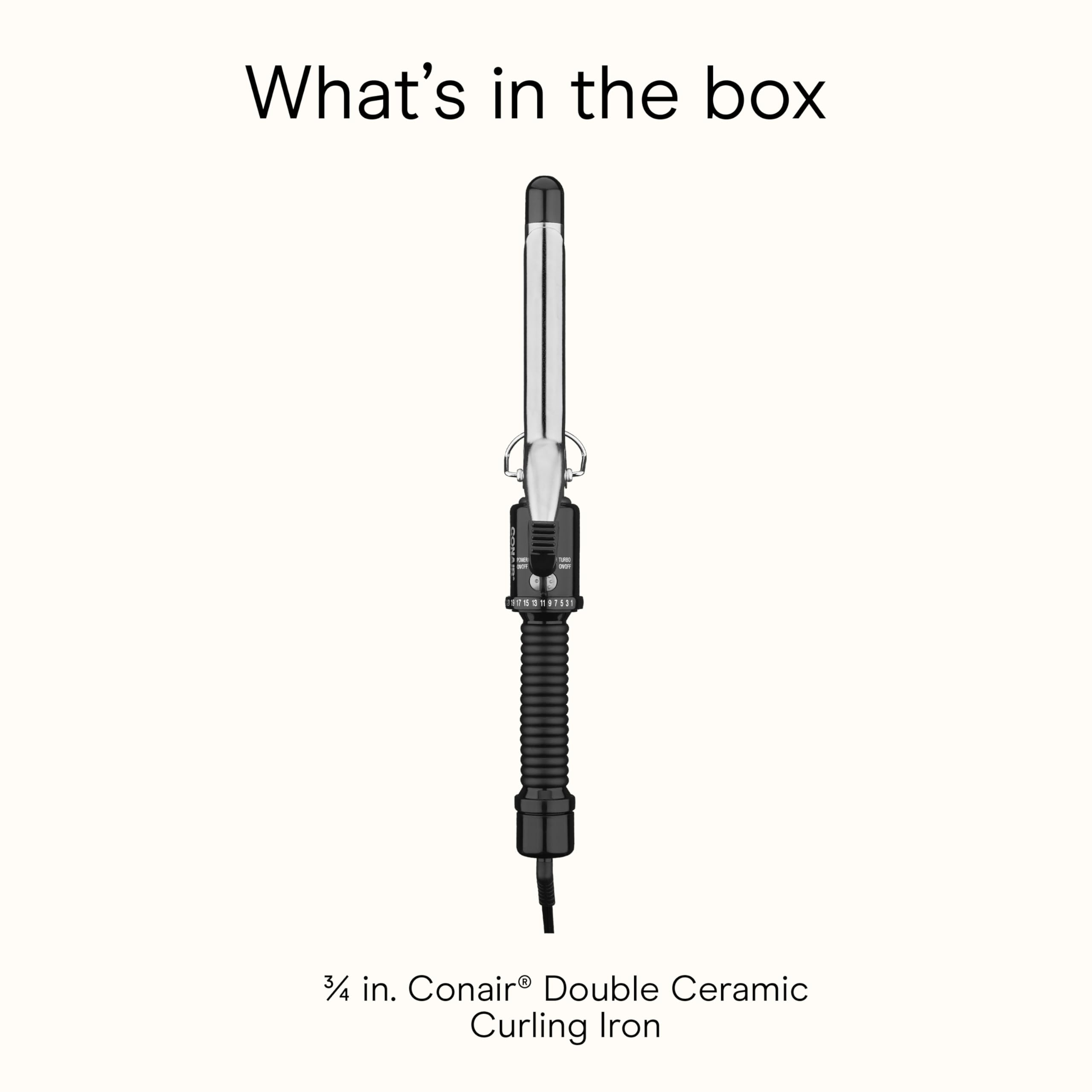 Conair Instant Heat ¾-Inch Curling Iron 60-second heat-up saves time during mornings.