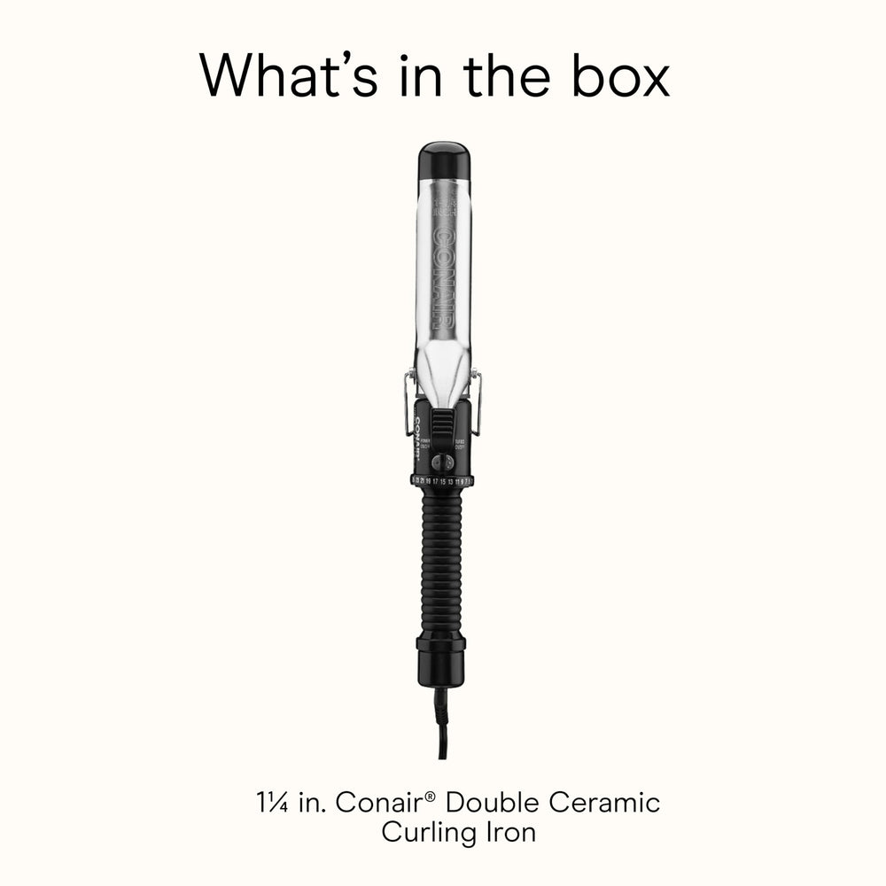 Conair Instant Heat curling iron barrel-material closeup showcases durable construction for lasting curls.