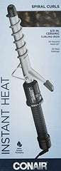 Conair Instant Heat Spiral curling iron closeup showing even heat distribution.