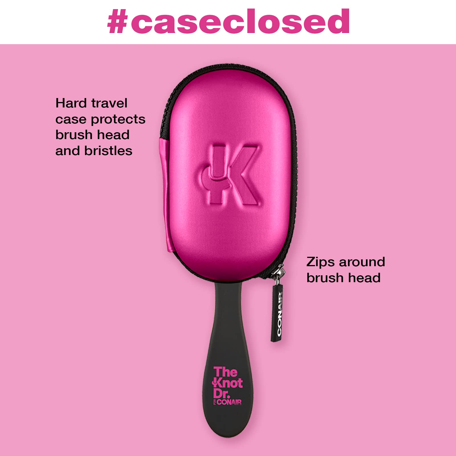 Conair Knot Dr. brush soft-grip handle for comfortable glide