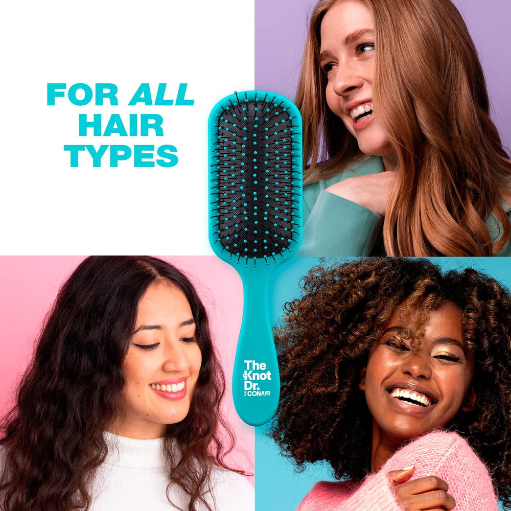 Conair Knot Dr. detangler brush is heat-resistant and blow-dryer friendly.