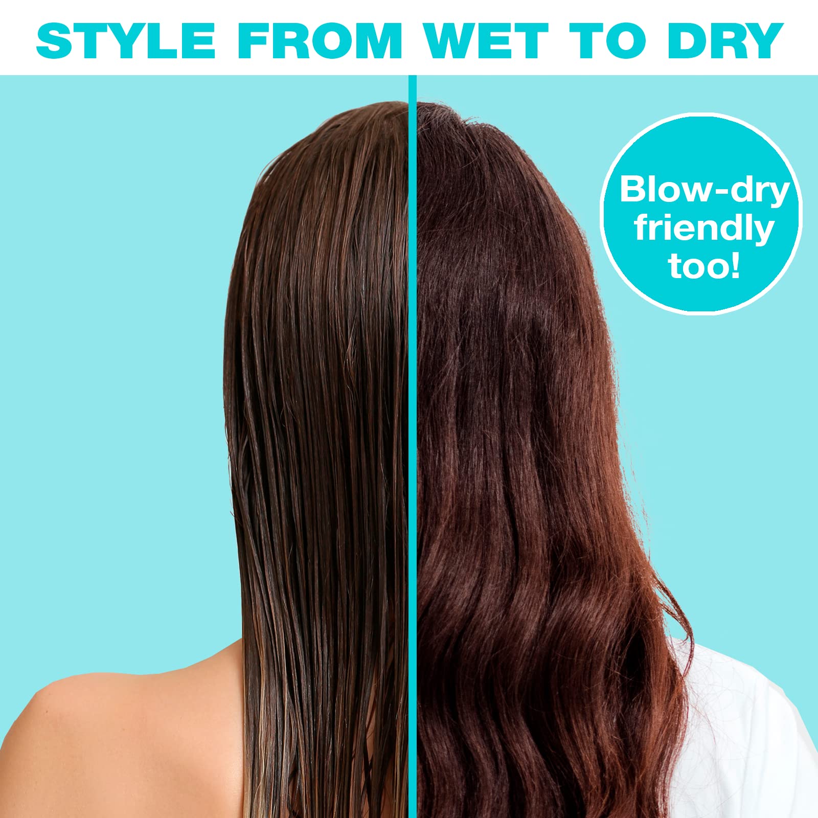 Conair Knot Dr. detangler brush extra-large tips gently massage the scalp.