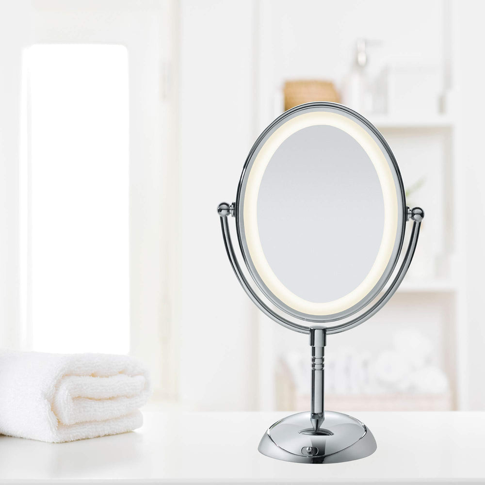 Conair mirror rotates 360 degrees for flexible viewing from any angle.