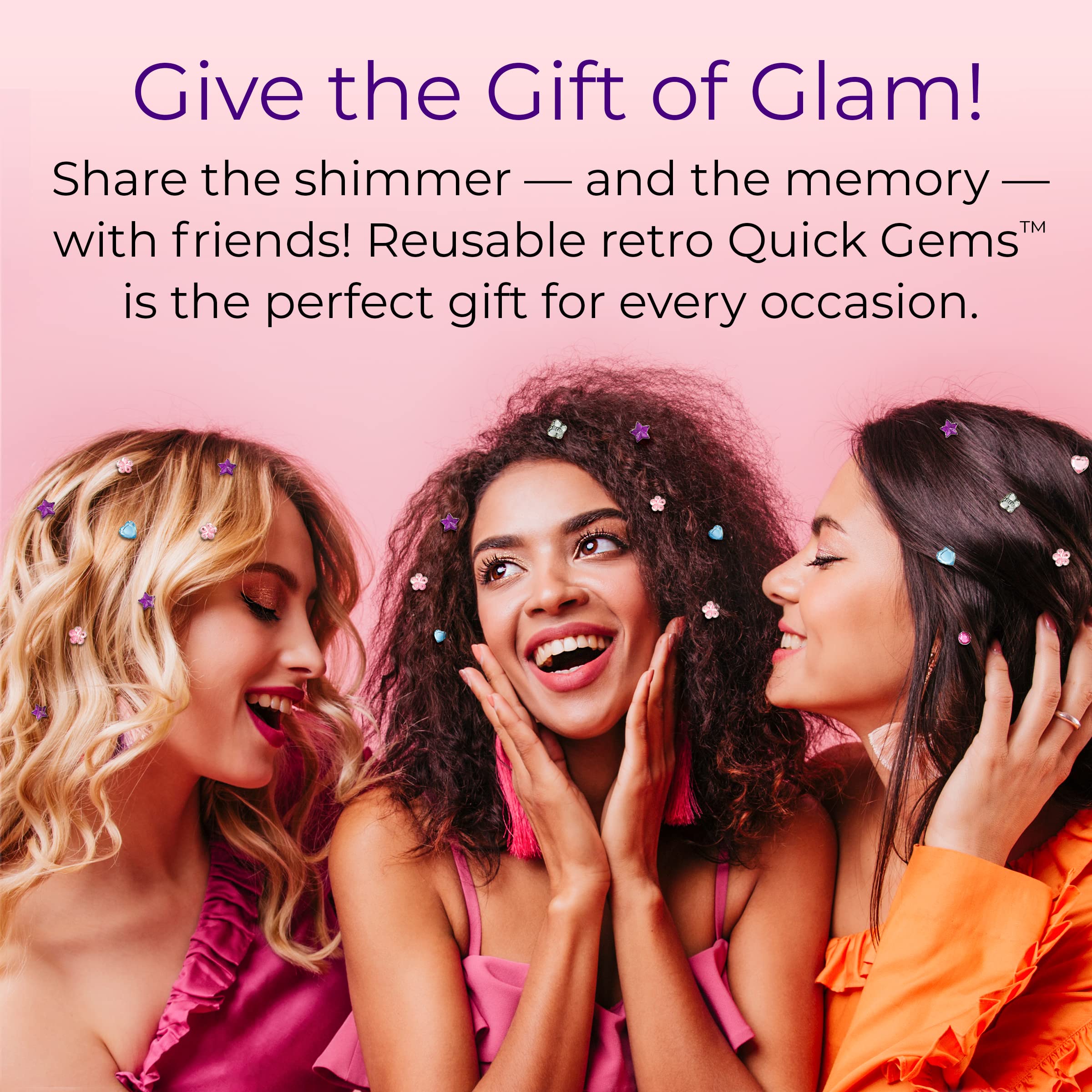 Conair Quick Gems circle gems in soft hues add subtle hair shimmer