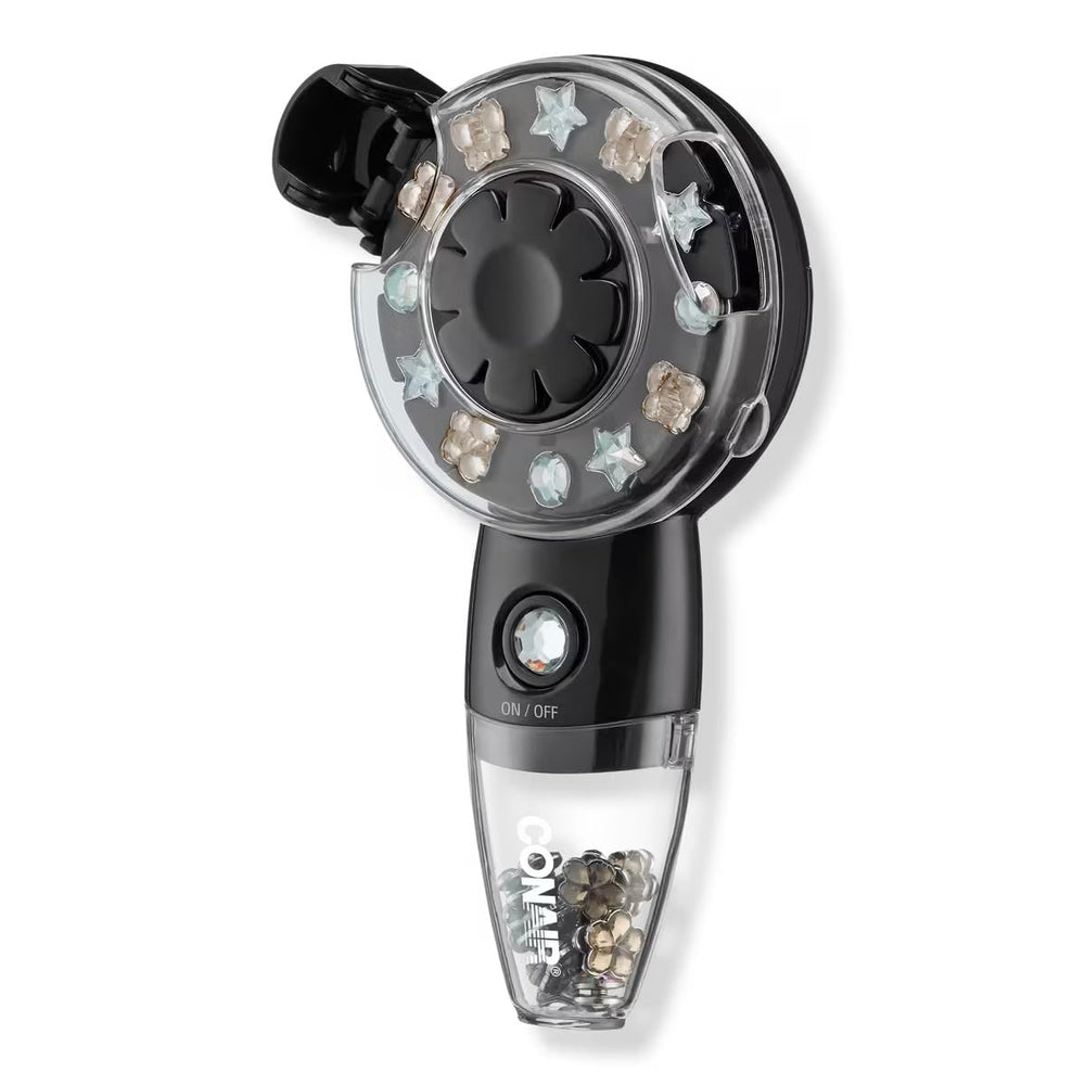 Conair Quick Gems Hair Jeweler applying a gem for instant shine