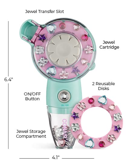 Conair Quick Gems on hair demonstrates fast, sparkly styling option