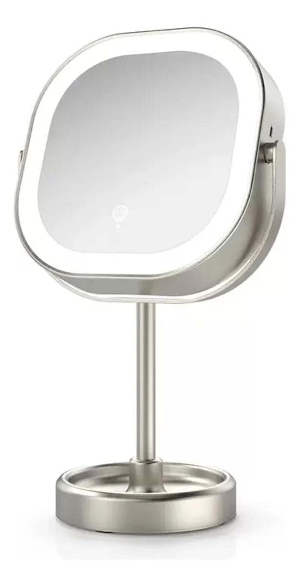 Conair rotating LED mirror offers 360-degree rotation for flexible viewing from any angle.