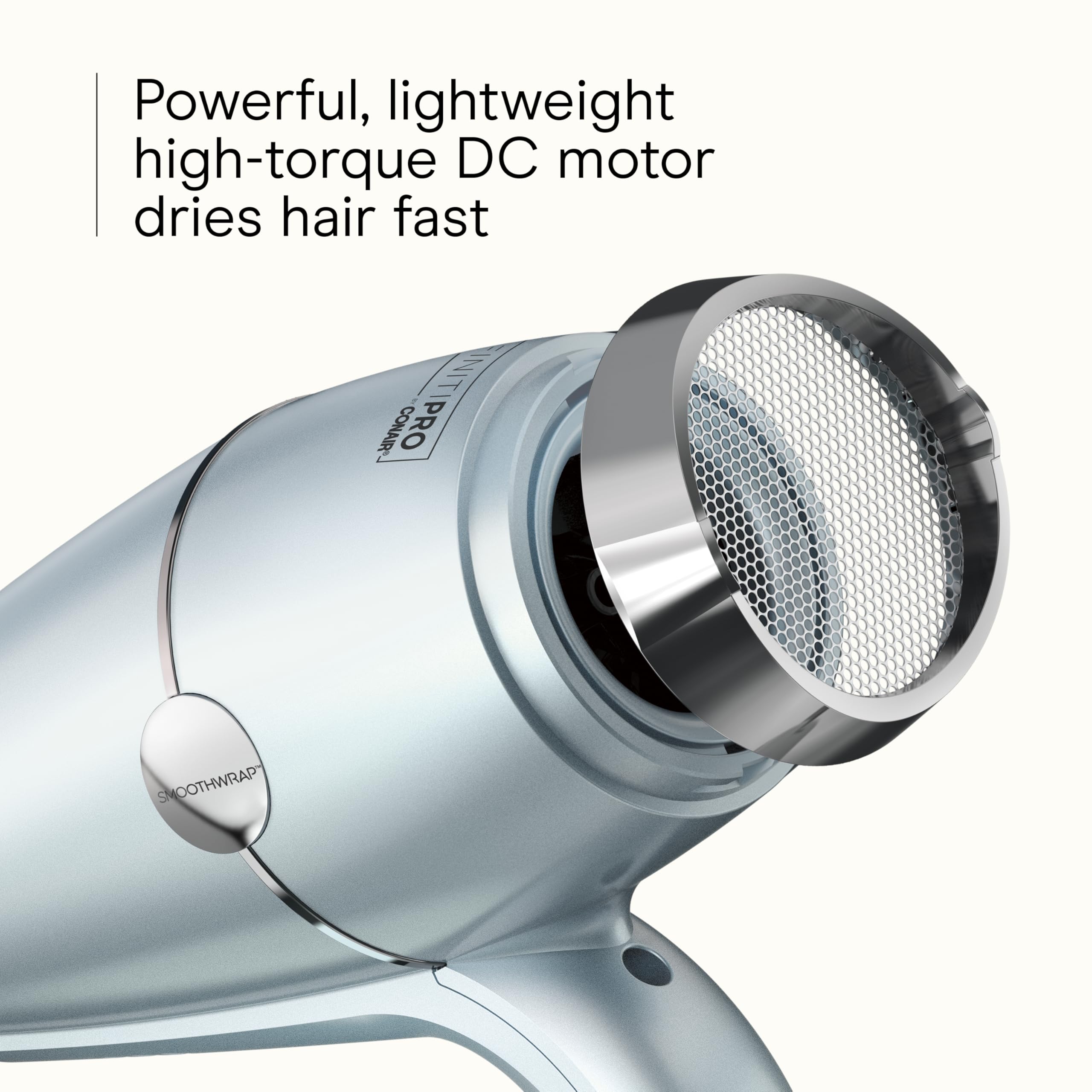 Conair SmoothWrap 3 heat 2 speed settings for personalized styling options.