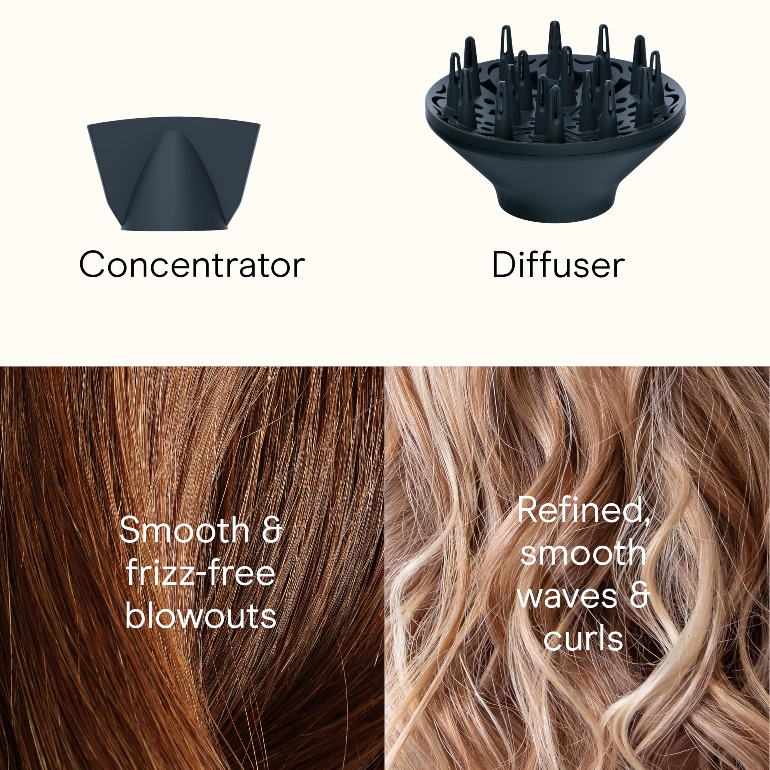 Conair SmoothWrap cool shot button locks in your look and texture.