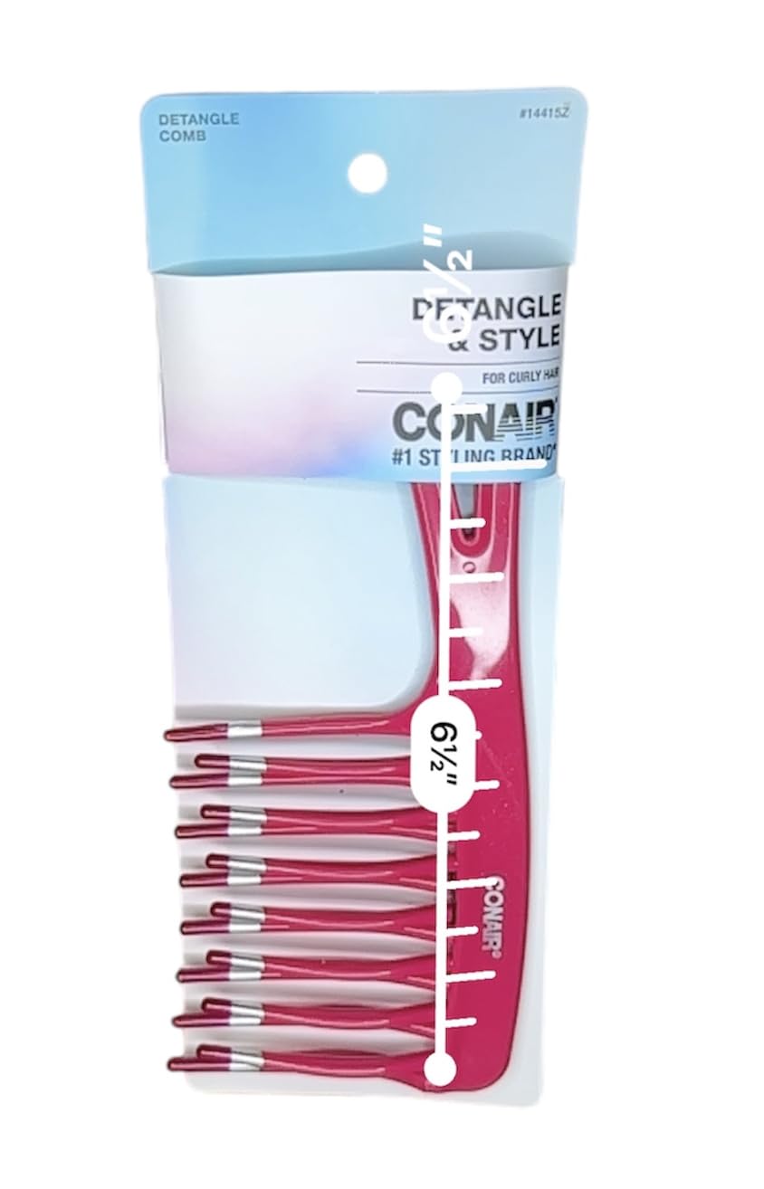 Conair Styling Essentials 3-pack closeup of wavy teeth for curly hair definition