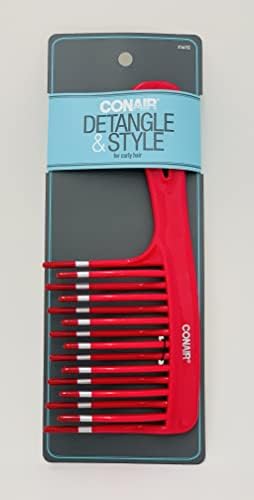 Conair Styling Essentials Detangle Comb trio packaged for versatile styling