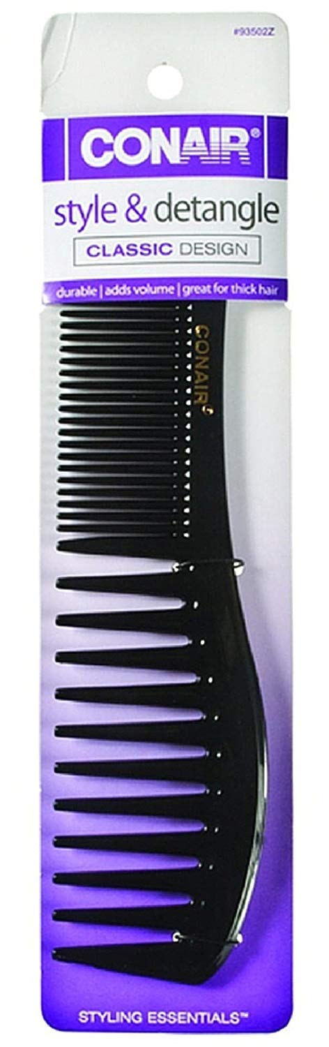 Conair Styling Essentials Wide-Tooth Lift Comb detangles wet or dry hair with added lift for volume