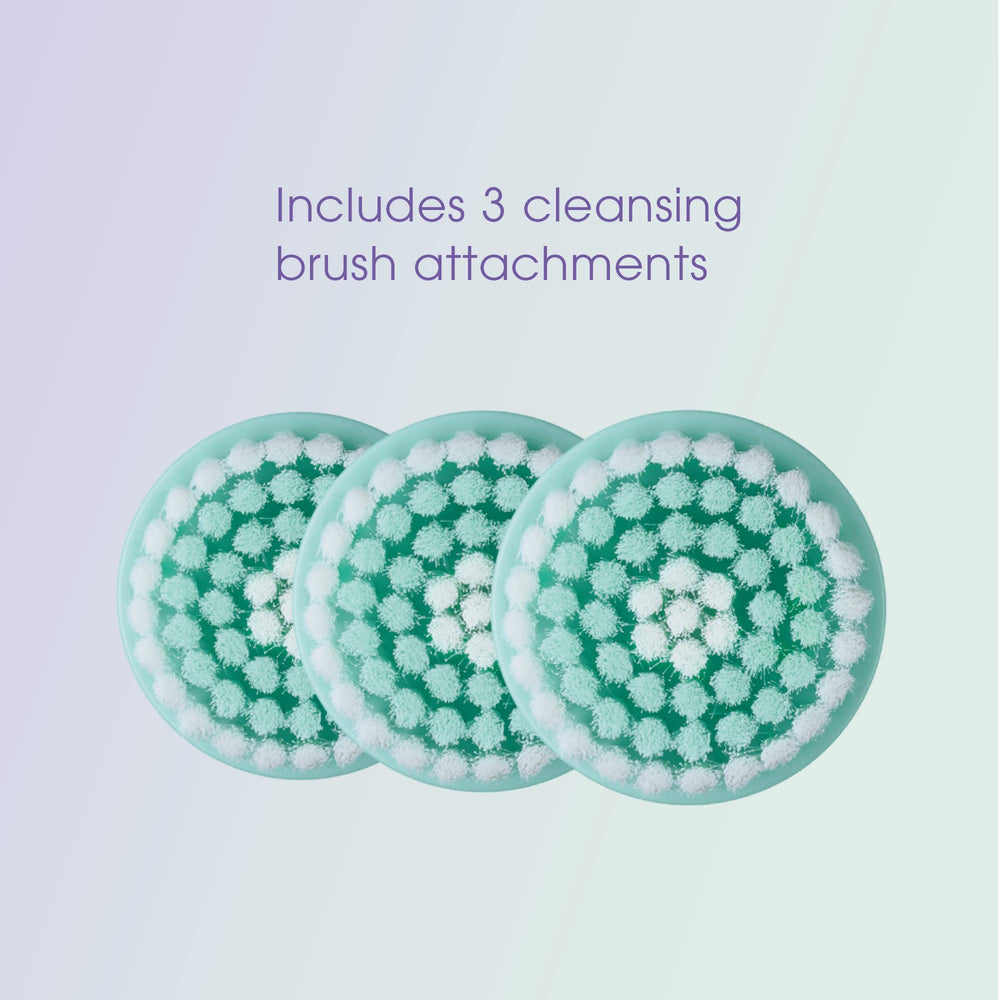 Conair True Glow soft bristles close-up for comfortable cleansing