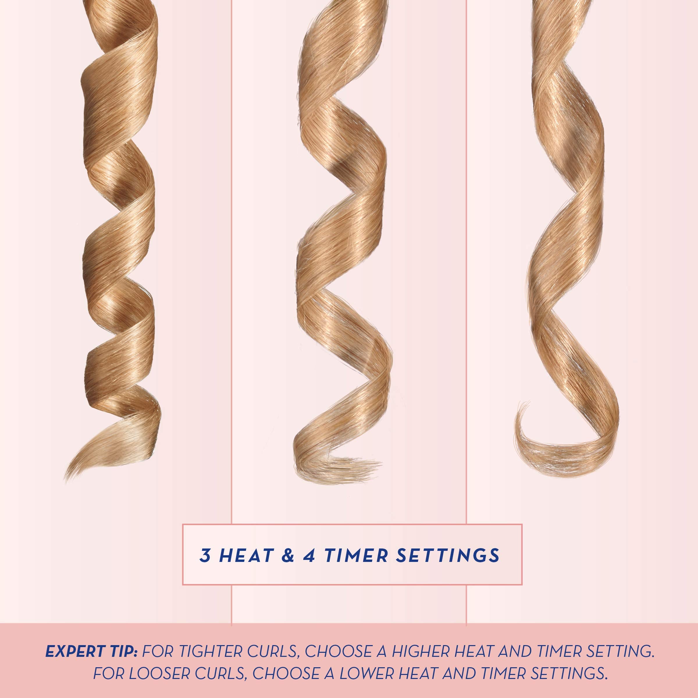 Conair Unbound cordless auto curler multiple heat settings supports customizable curls and waves.