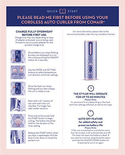 Conair Unbound cordless auto curler in-bag-styling showcases travel-friendly beauty in motion.