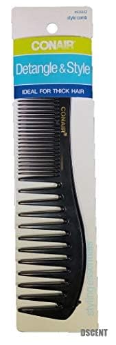 Conair Wide-Tooth Comb measures about 7.5 inches for comfortable grip