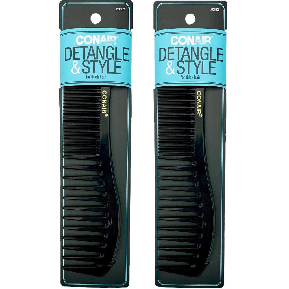 Conair Wide-Tooth Lift Comb pack of two for home or travel