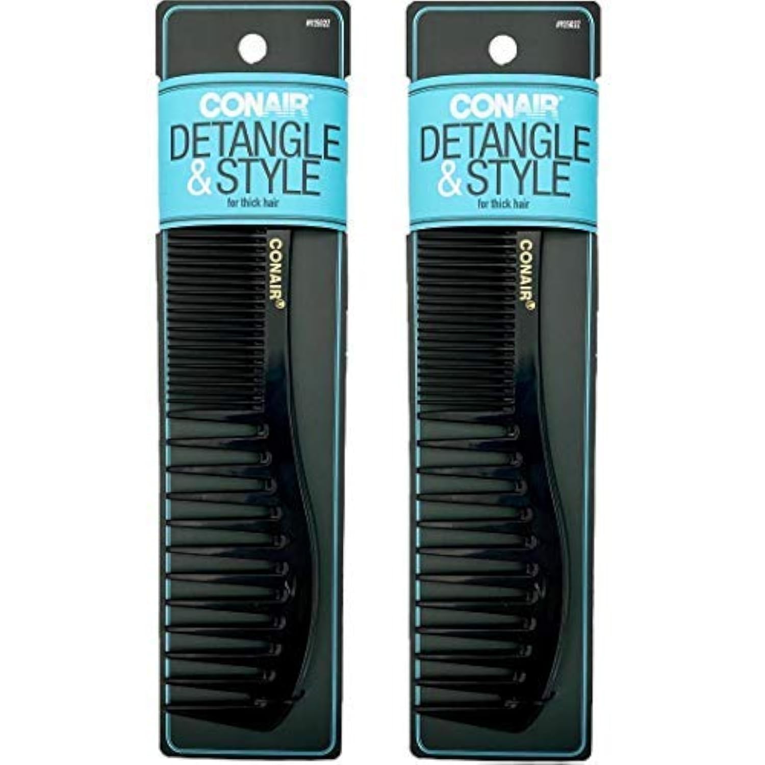 Conair wide-tooth comb detangles wet or dry hair with a smooth glide