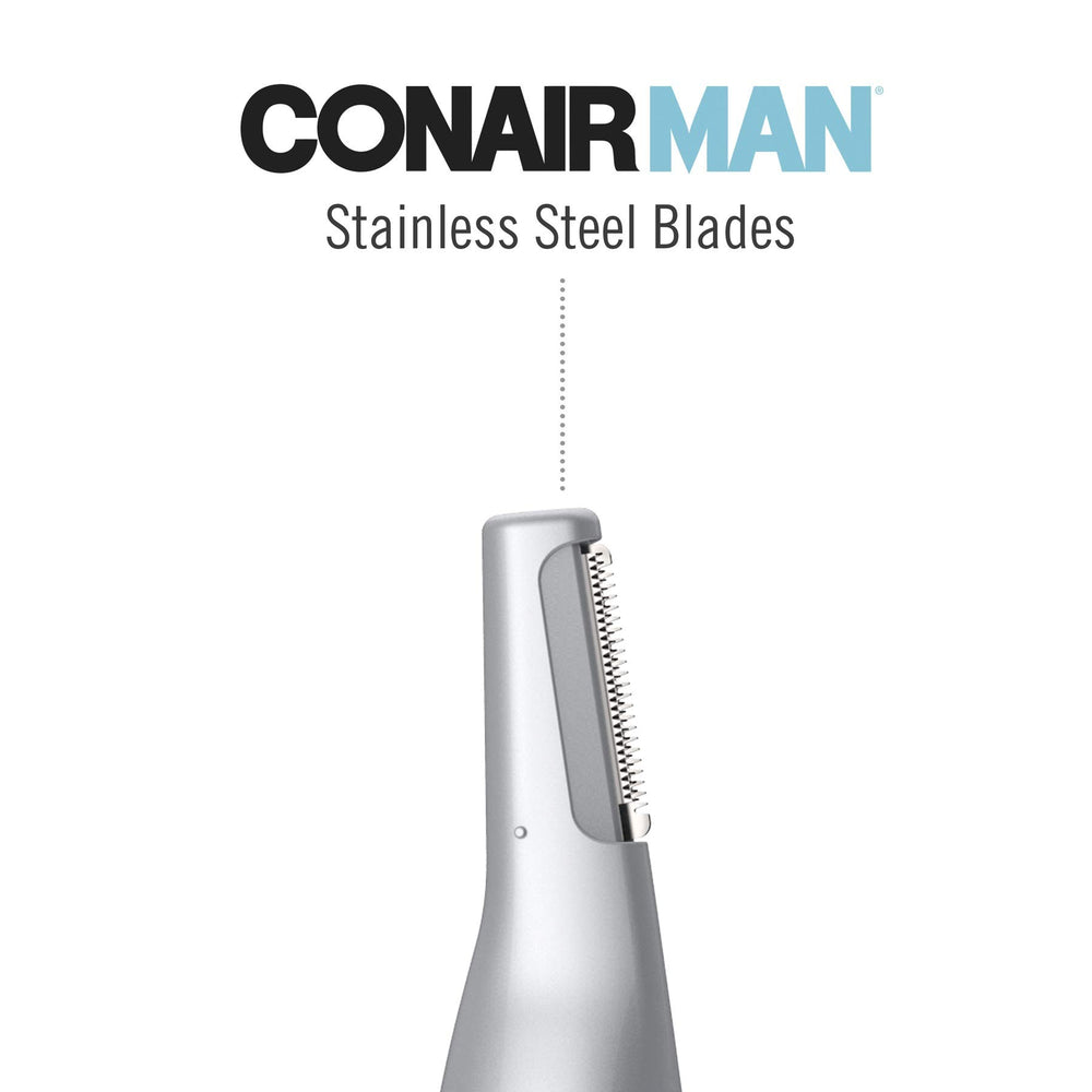 ConairMAN all-in-one trimmer eyebrows close-up for easy brow shaping.