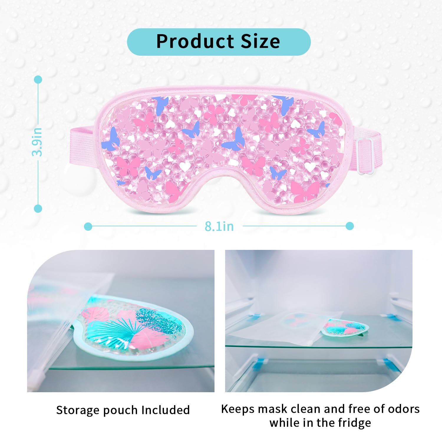 CONBELLA adjustable elastic strap fits most heads for secure wear