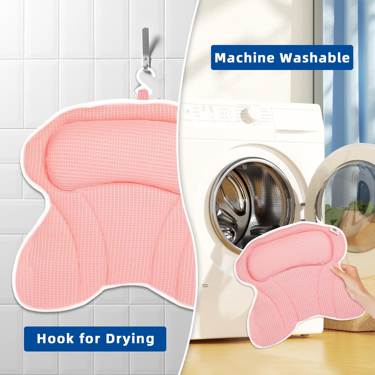 CONBELLA Bath Pillow fits any tub, Jacuzzi, or spa for versatile use.