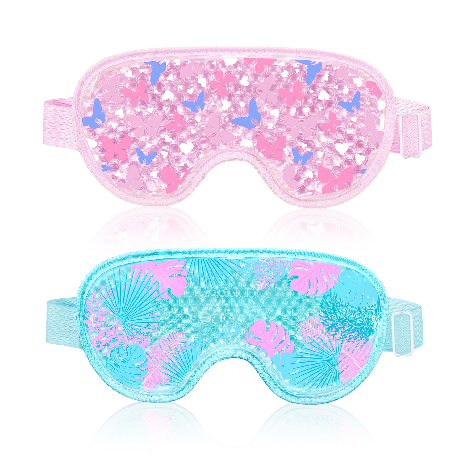 CONBELLA cooling eye mask with soft plush back for soothing post-screen relief