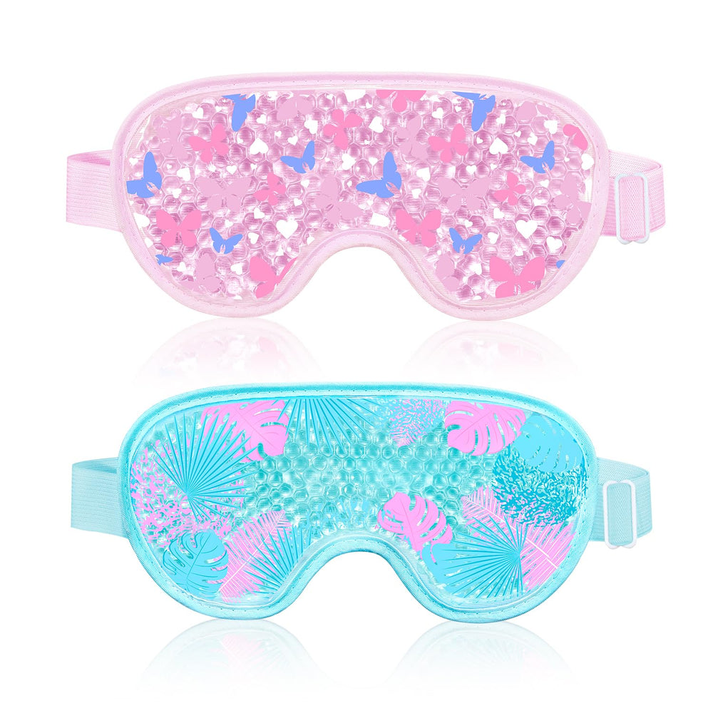 CONBELLA cooling eye mask with soft plush back for soothing post-screen relief