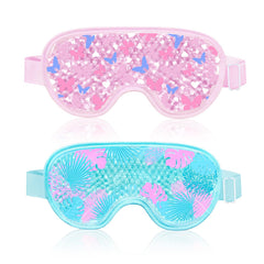 CONBELLA cooling eye mask with soft plush back for soothing post-screen relief