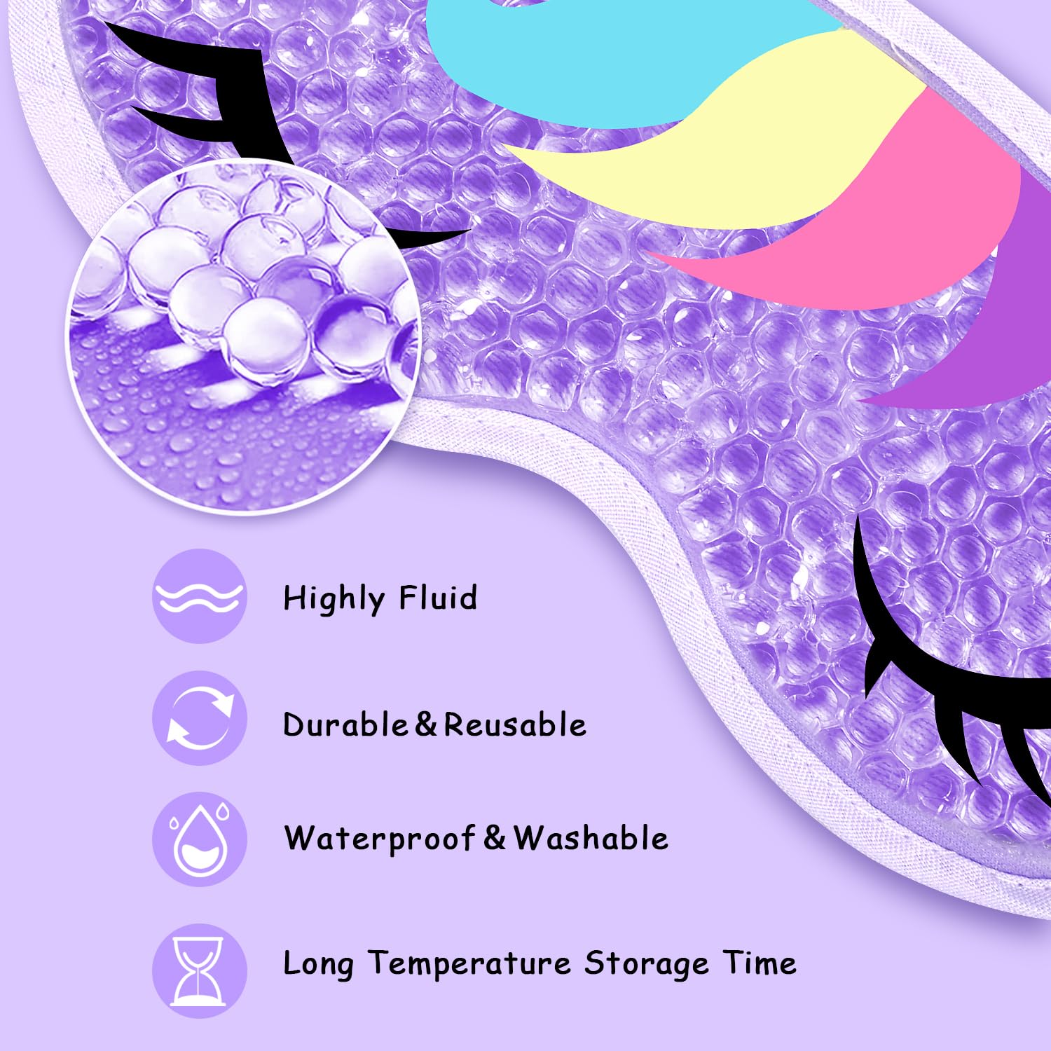 CONBELLA eye mask in resealable bag emphasizes fresh storage and odor control.
