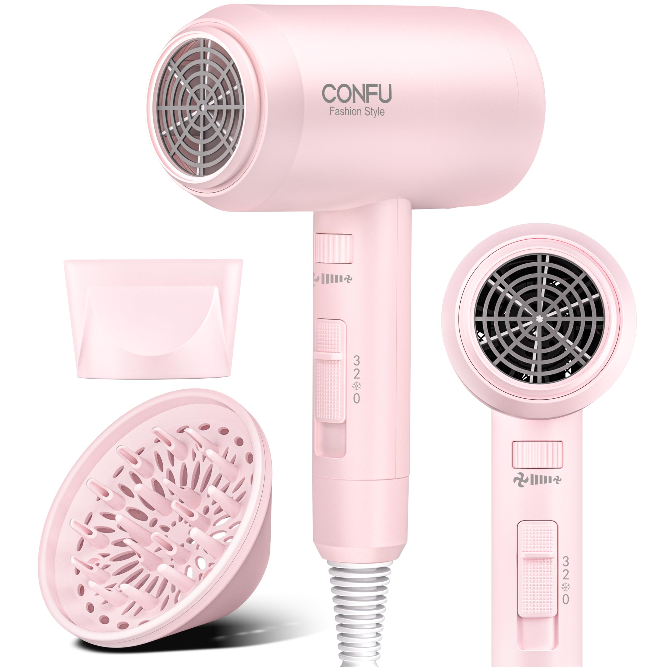 CONFU hair dryer 1600W motor for fast drying