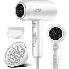 Confu hair dryer compact design showing portable travel-friendly build for quick drying