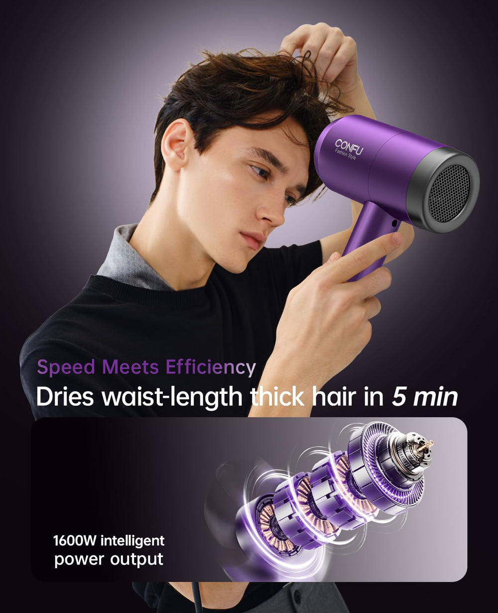 CONFU hair dryer concentrator nozzle for precise straight-styling and smooth finish
