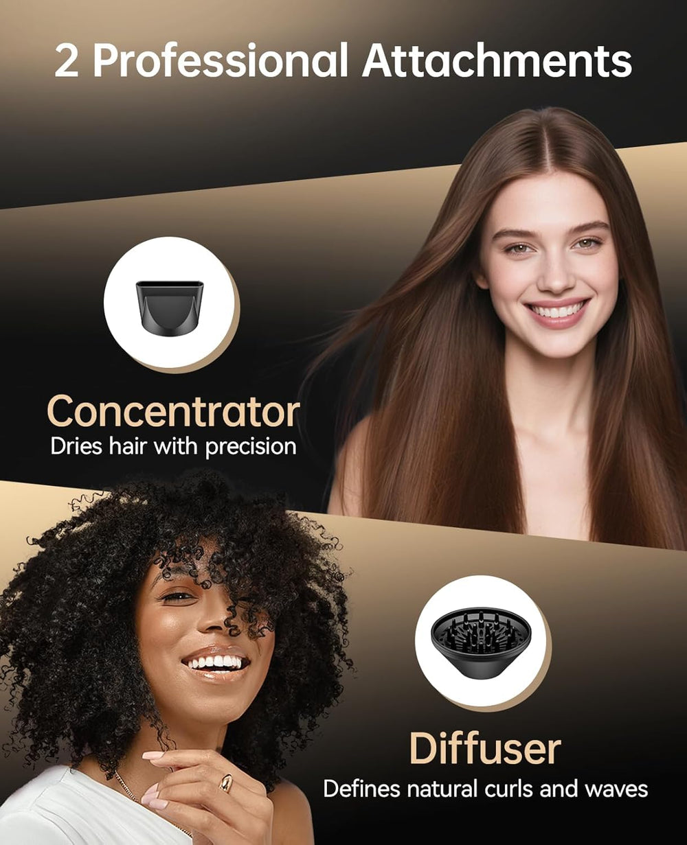 CONFU hair dryer ionic technology helps reduce frizz and boost shine