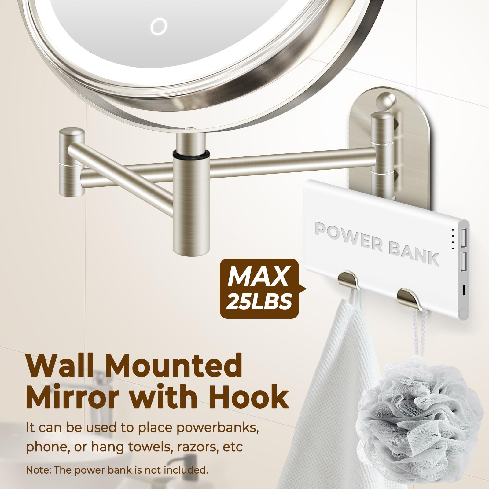 CONLWIN height-adjustable extension arm enables perfect angle and reach.