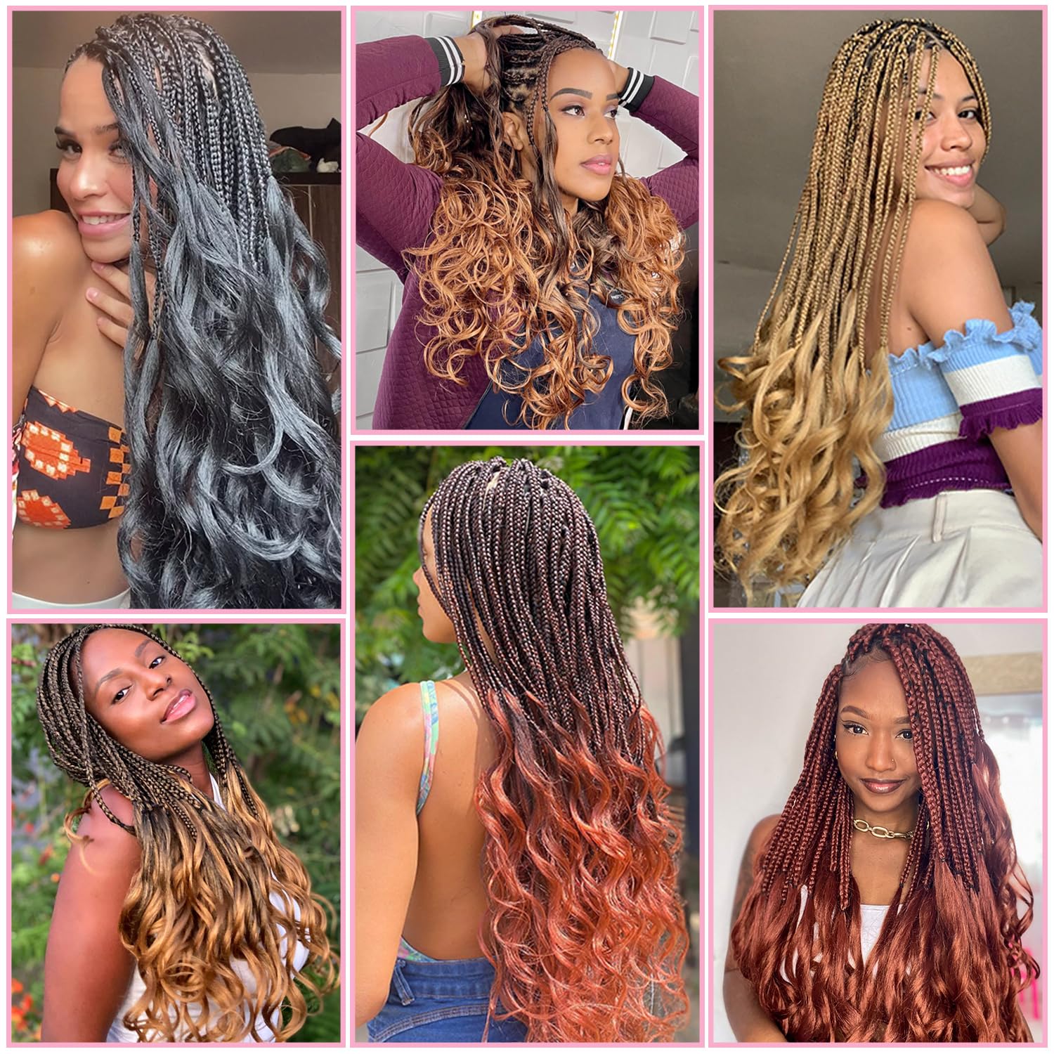 Conrora reusable curly braiding hair, odor-free for long-lasting wear