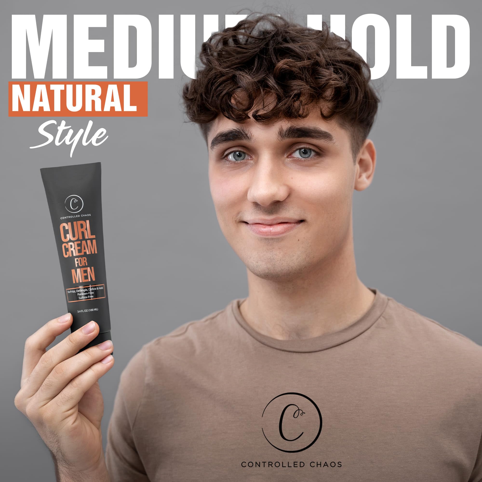 Controlled Chaos Curl Cream application highlights smooth texture for quick on the go styling