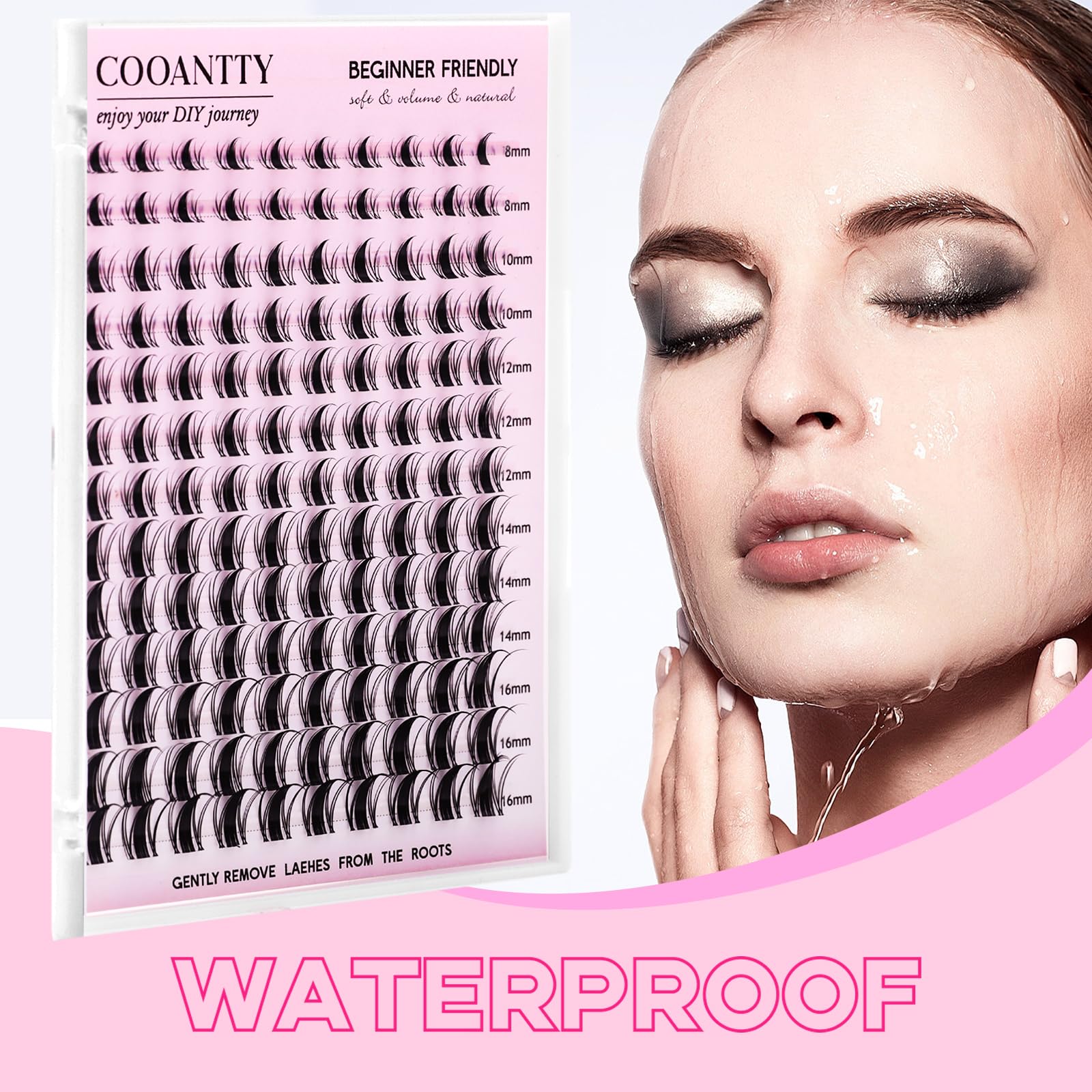 Cooantty Fairy Lash Clusters box showing 130 clusters for multiple looks