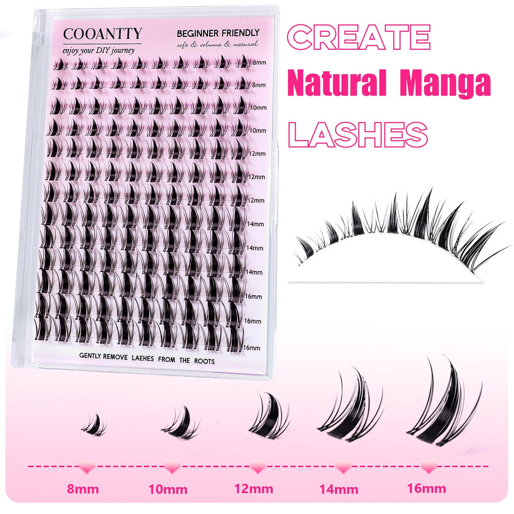 Cooantty Fairy Lash Clusters hypoallergenic breathable fibers in soft look