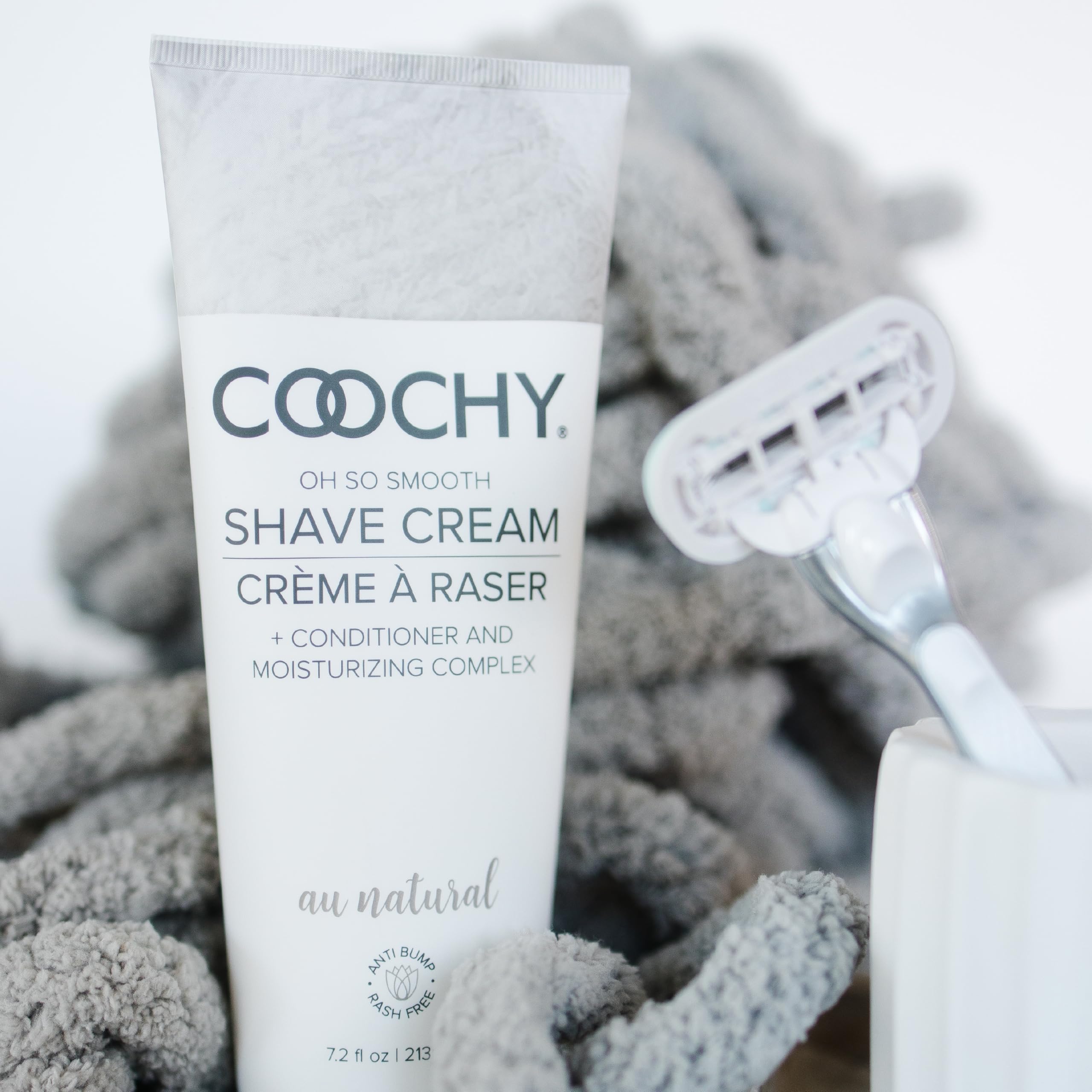 Coochy Shave Cream used on bikini area for smooth shave.